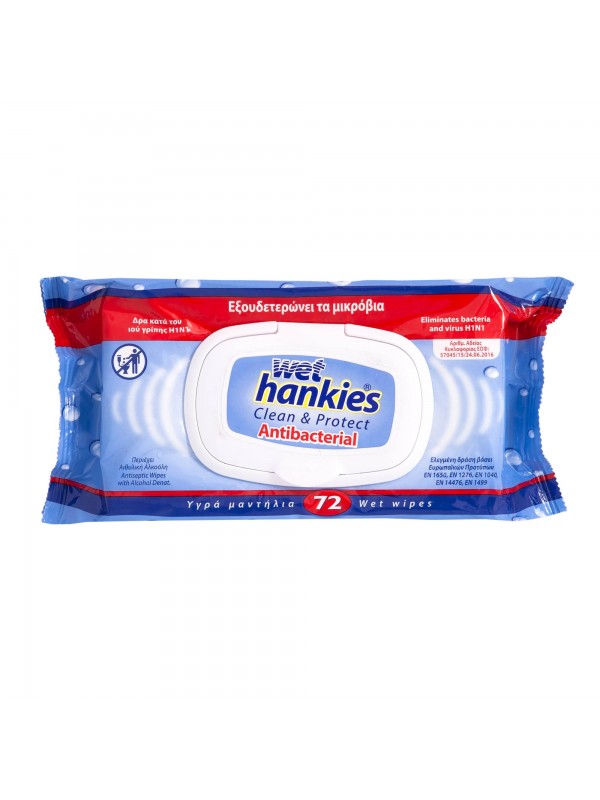 Антибактериални влажни кърпички Wet Hankies 72 бр.