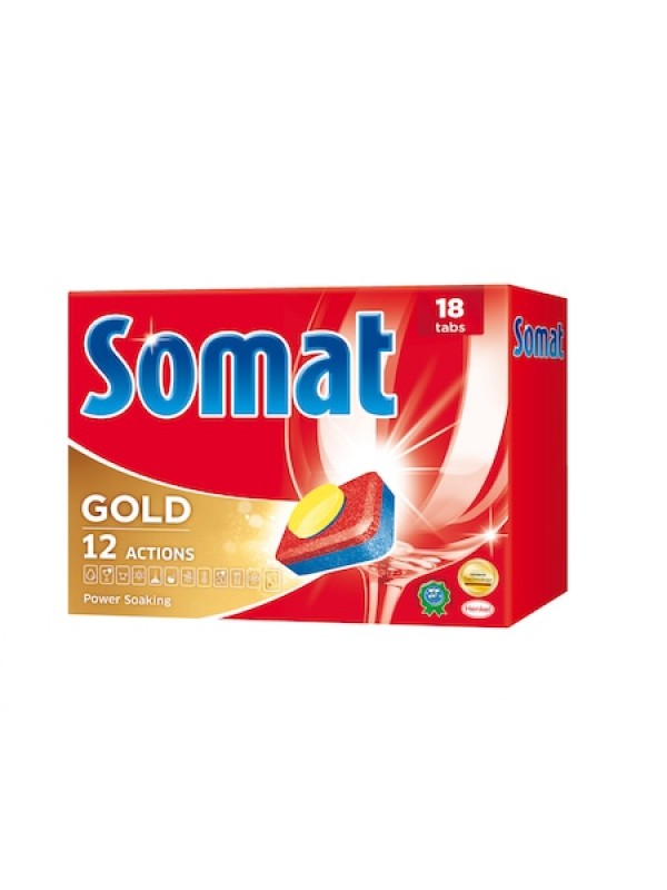 Таблетки за съдомиялна Somat Gold, 18 бр.