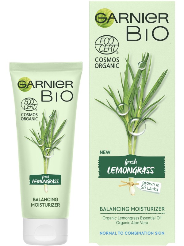 Подхранващ крем за лице Garnier Bio Lemongrass Balancing Moisturizer, 50мл