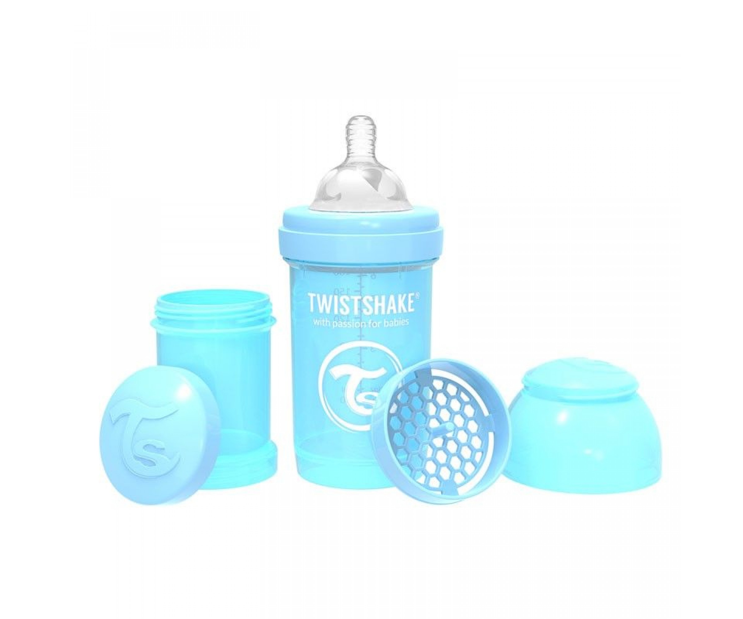 Бебешко шише против колики Twistshake Anti-Colic Pastel 260 ml