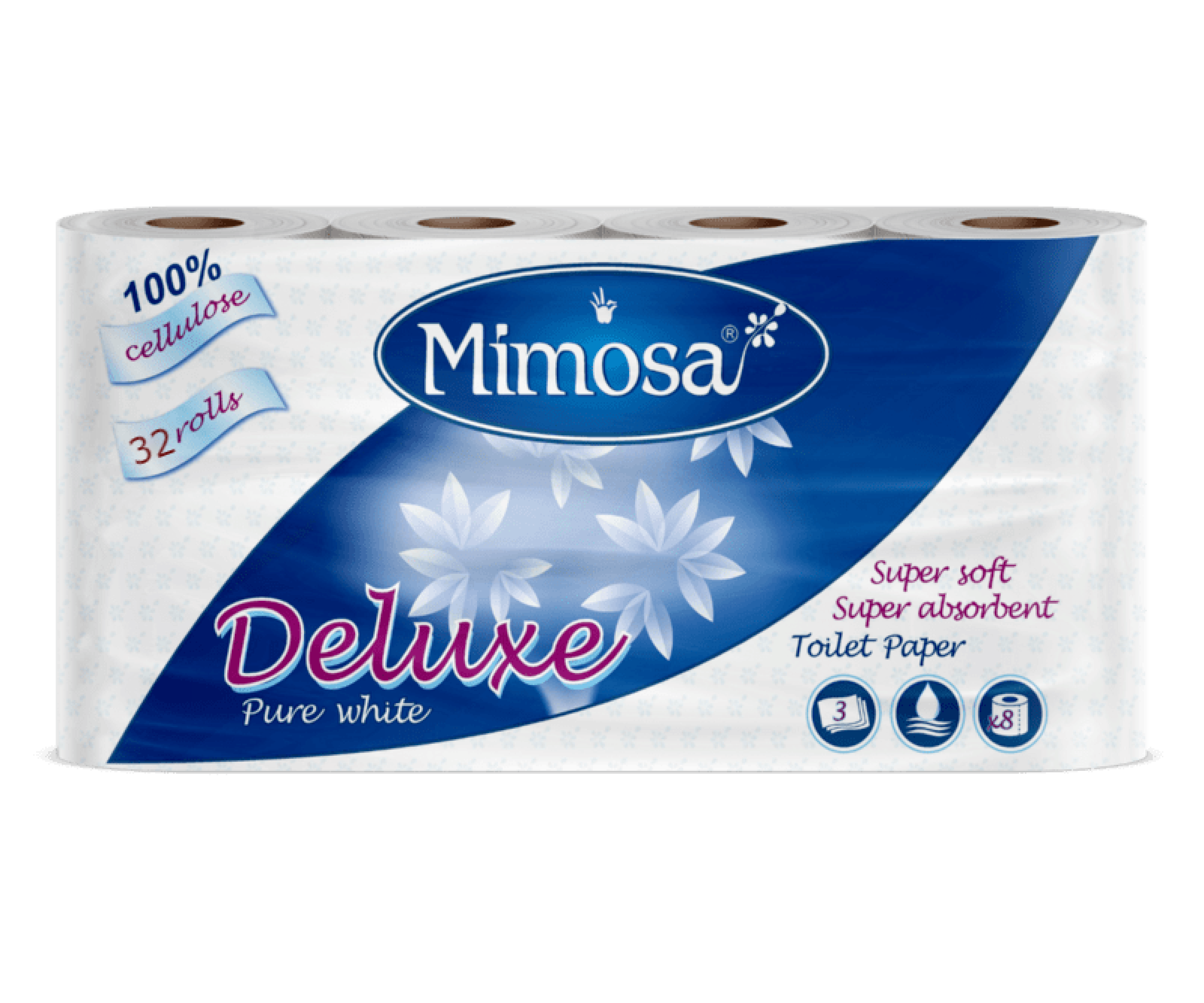 Тоалетна хартия Mimosa COMFORT бяла 3 пл. 32 бр.